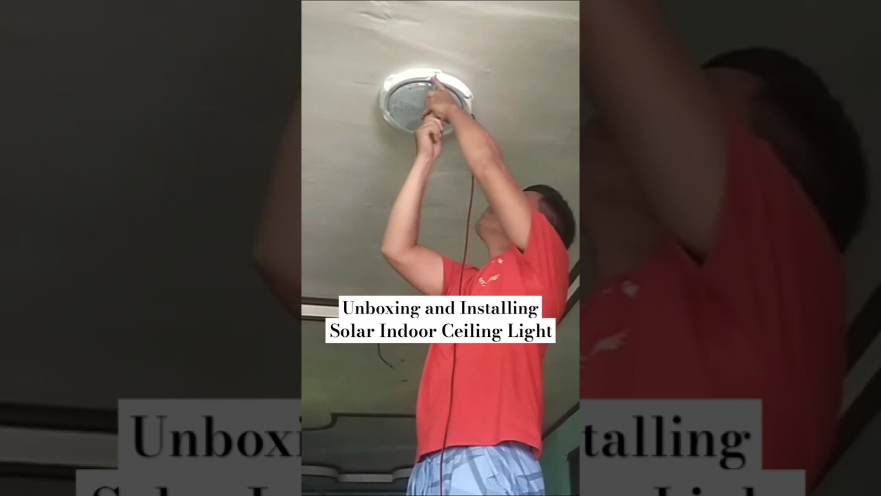 I GOT MY NEW SOLAR INDOOR CEILING LIGHT | UNBOXING AND INSTALLING