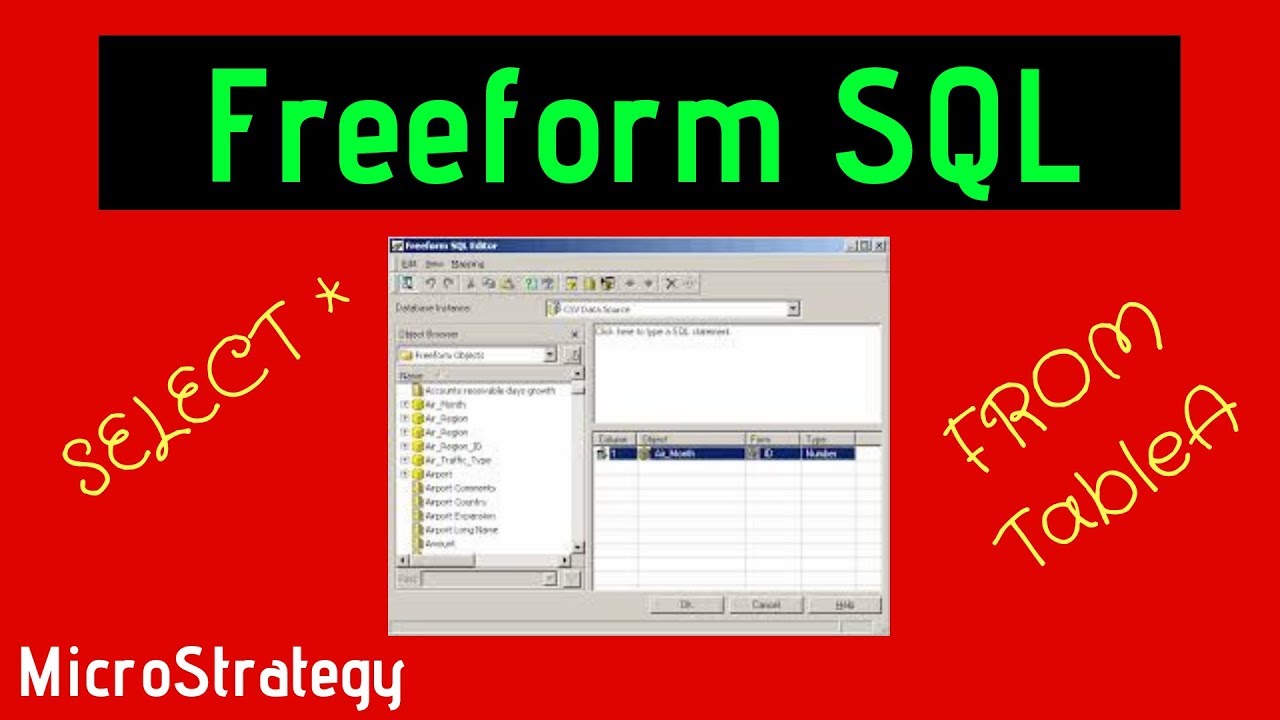 Как создавать SQL-отчеты свободной формы в MicroStrategy