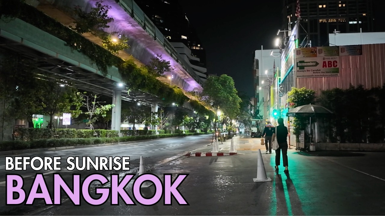 Before Sunrise in Bangkok | A Calm Pre-Dawn Walk in Phrom Phong