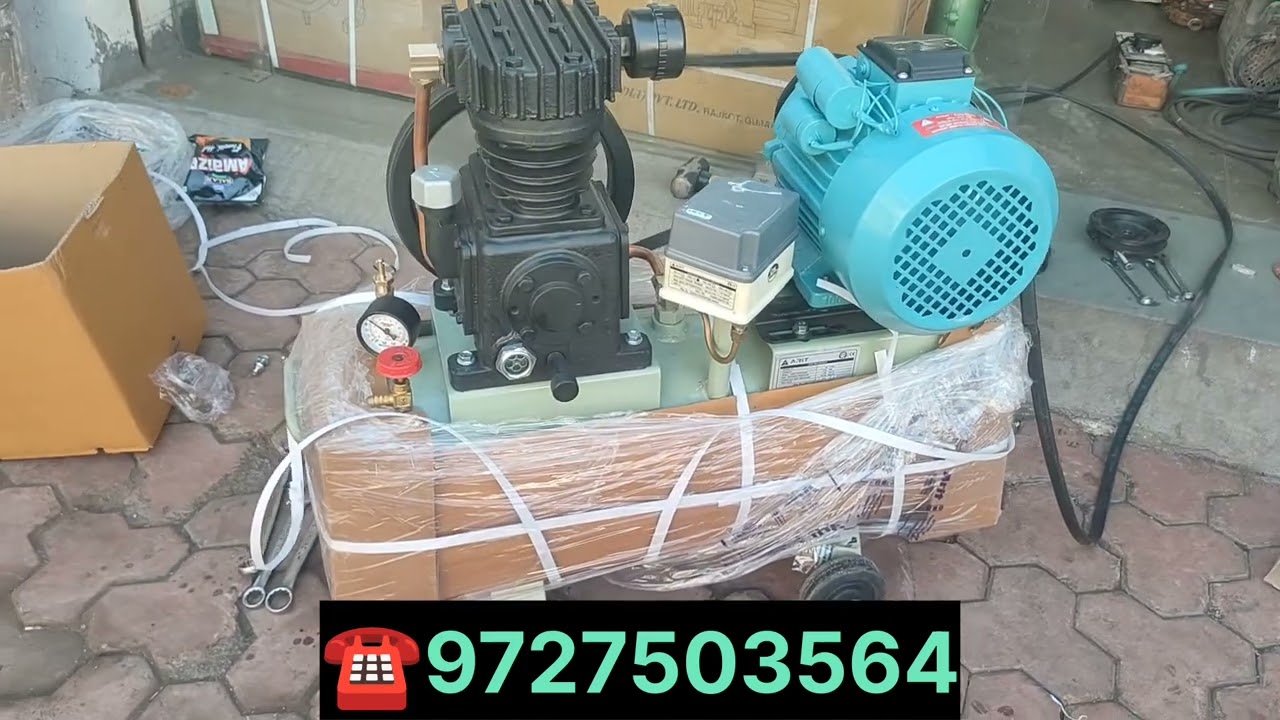 150 Pound Air Compressor 1.5 H.P. Double Piston Head, 1.5 H.P. Motor. High Speed
