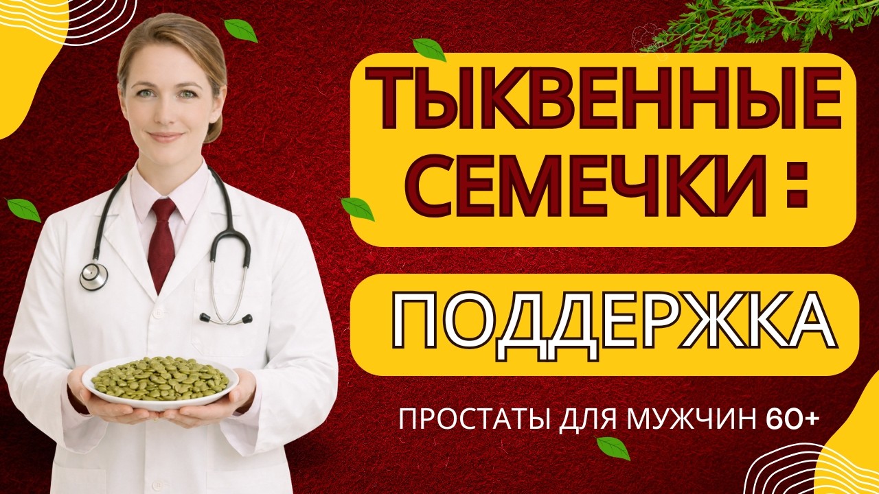 Тыквенные семечки поддержка простаты для мужчин 60+ |Здоровье пожилых людей