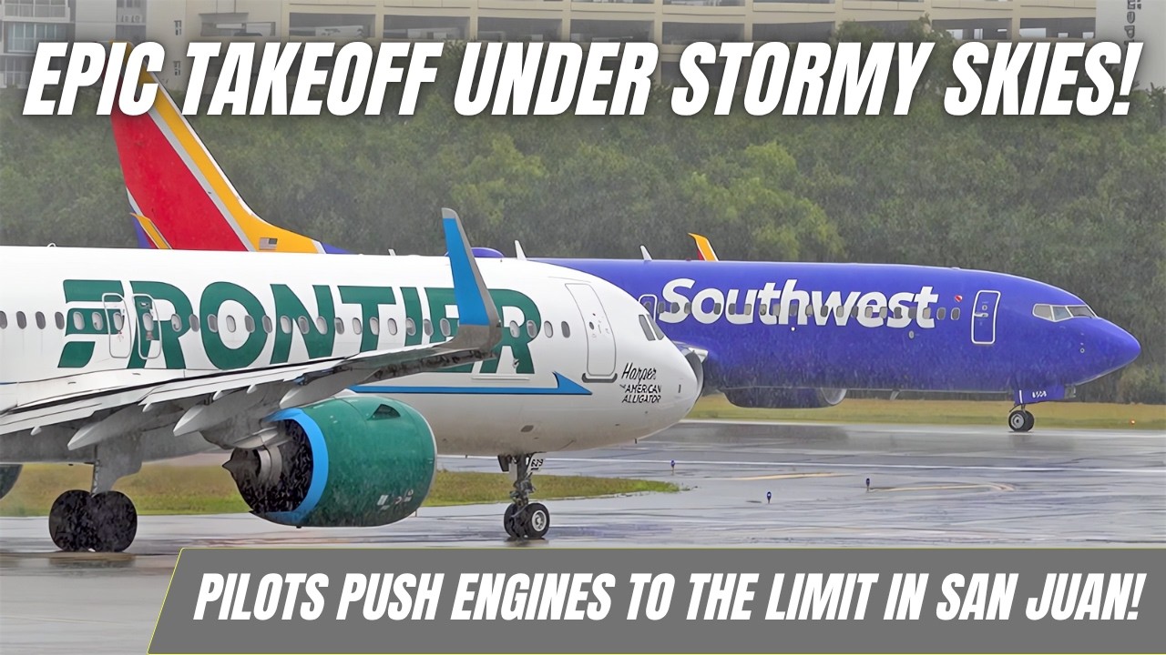 Pilots Battle Tropical Storm at San Juan Airport! ✈️ (19-July 2025)