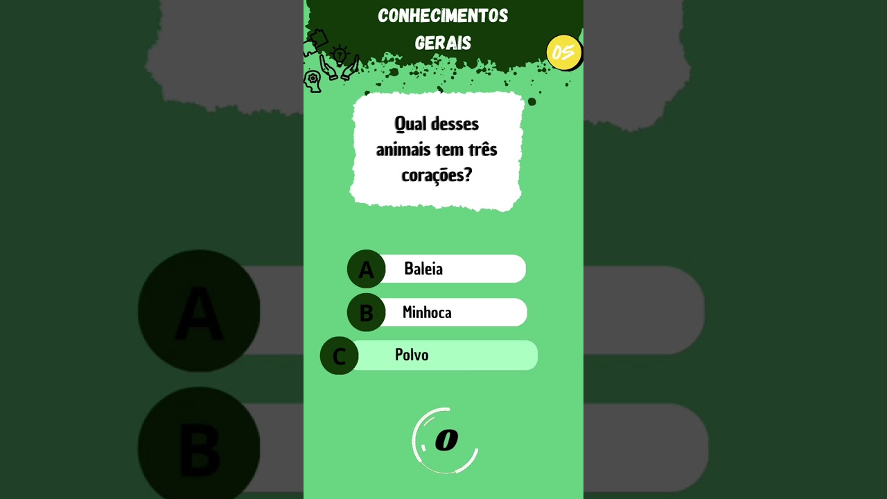 10 perguntas de "CONHECIMENTOS GERAIS" 