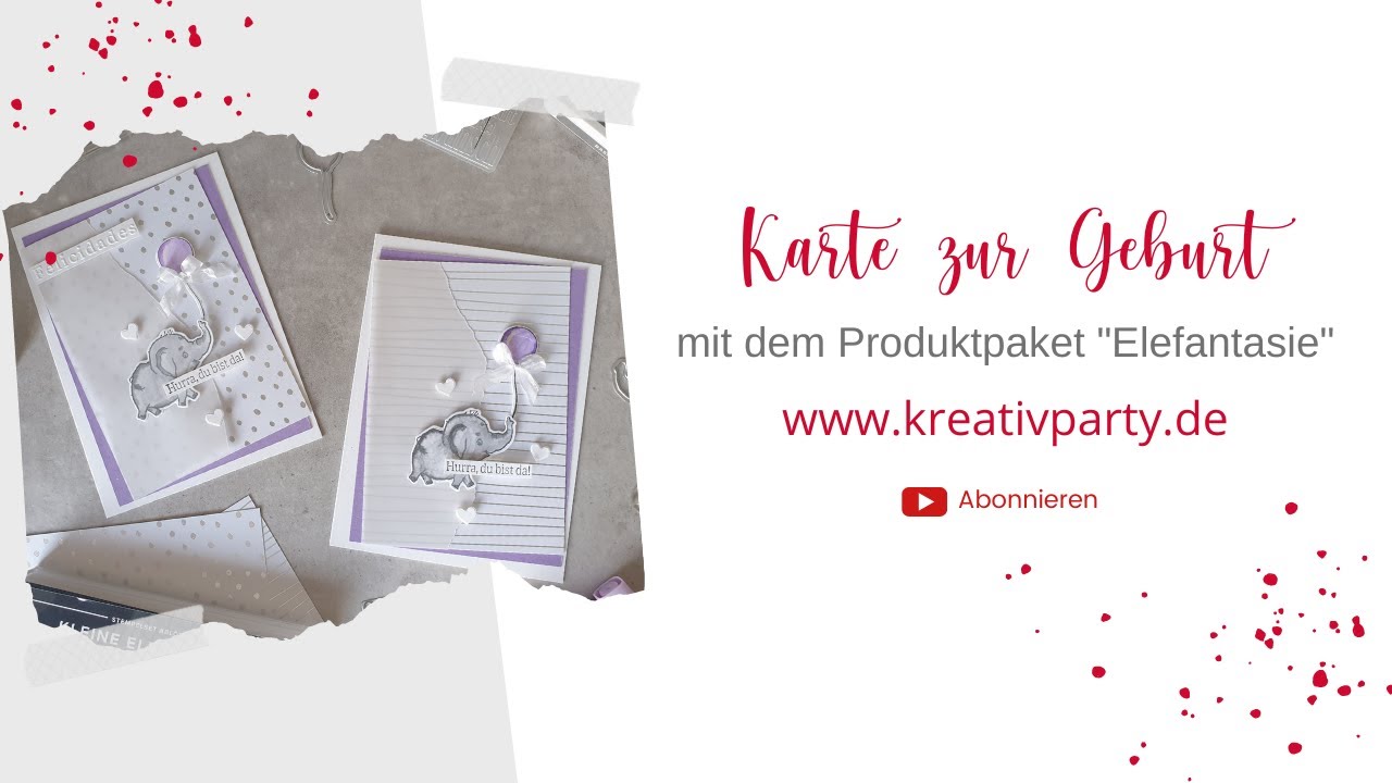 Karte zur Geburt mit dem Stempelset 