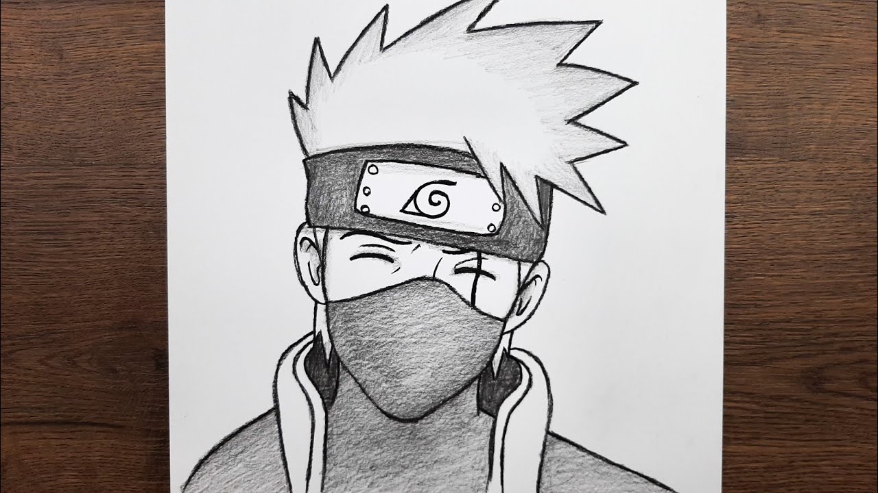 Kolay anime resmi adım adım nasıl çizilir - Kakashi hatake çizimi - Naruto çizim rehberi