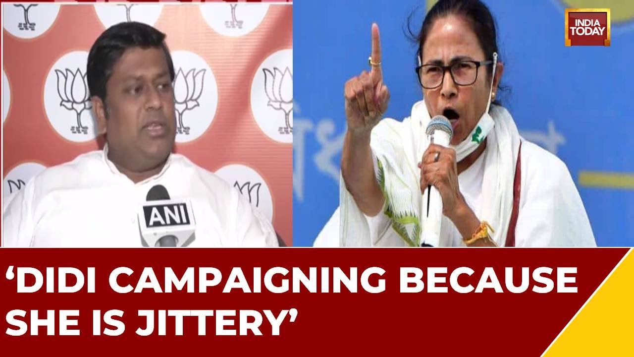 BJP Hits Out At Mamata Over Campaign Trail Says Didi Campaigning Because She Is Jittery