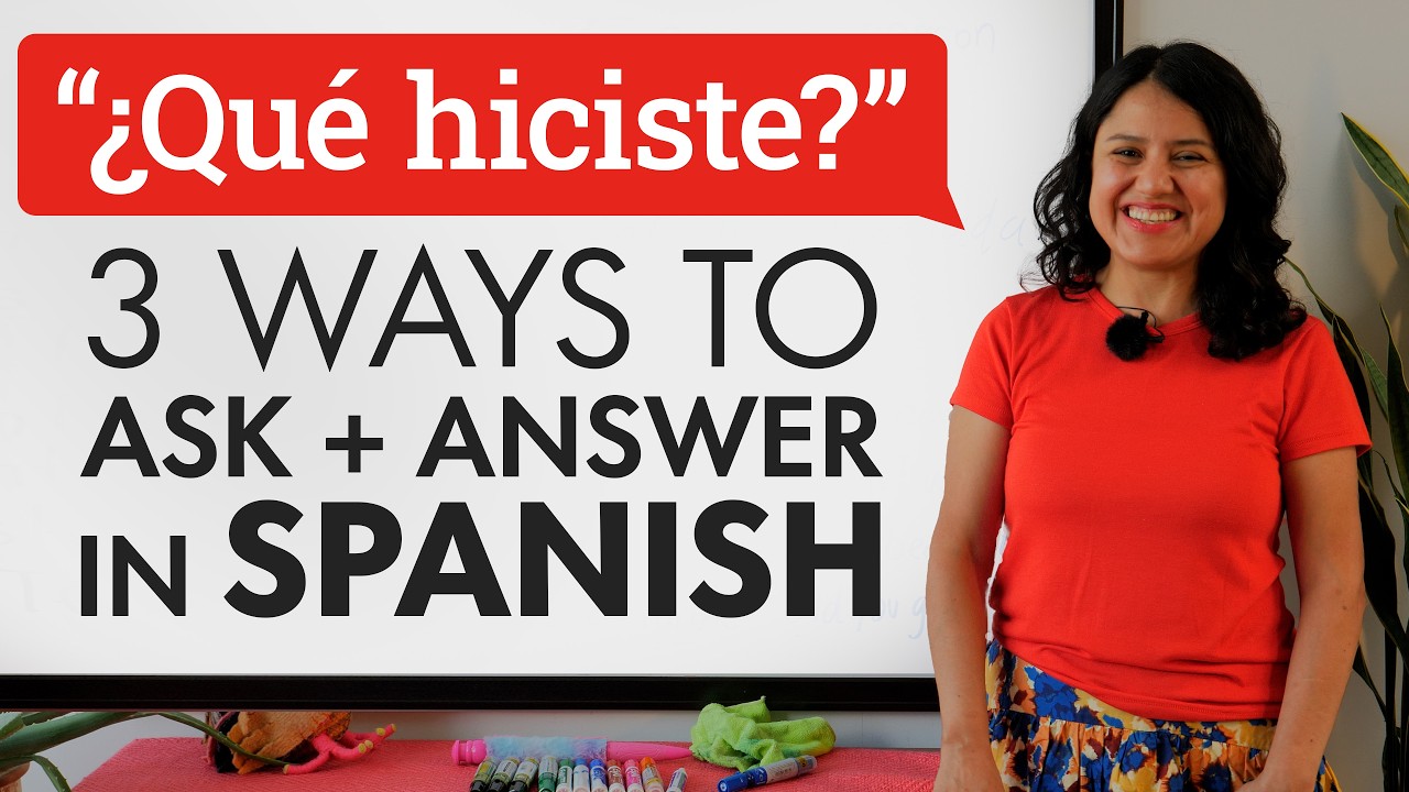 Have a conversation in Spanish using 3 verbs to ask & answer questions