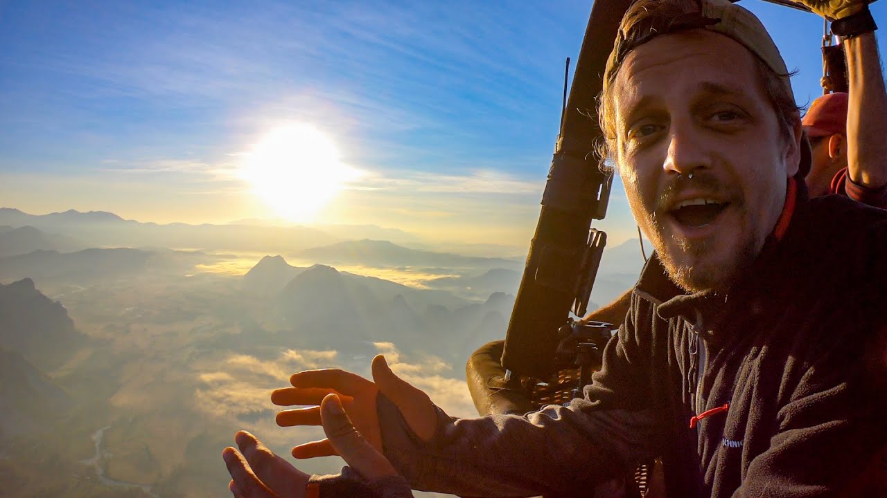 The Cheapest Hot Air Balloon Ride in The World | Above Laos Vang Vieng