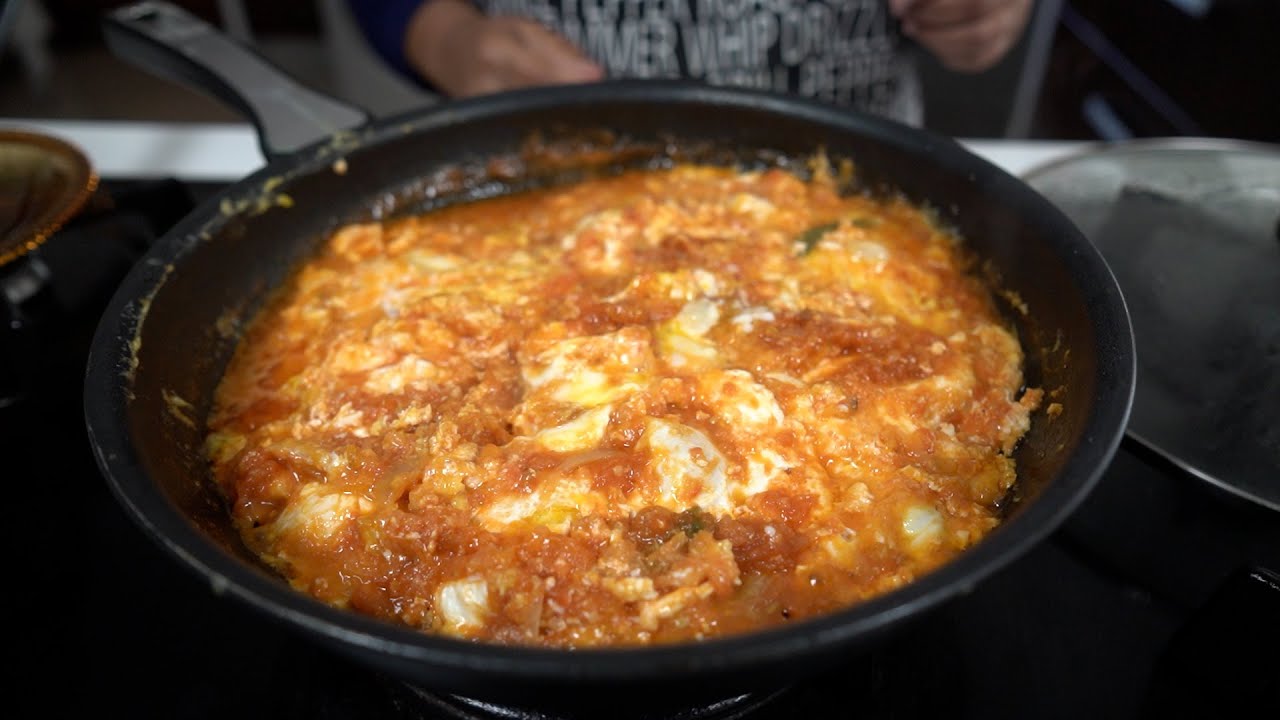 Making Egg Chutney - the Durban version of Shakshuka we've been making for years!