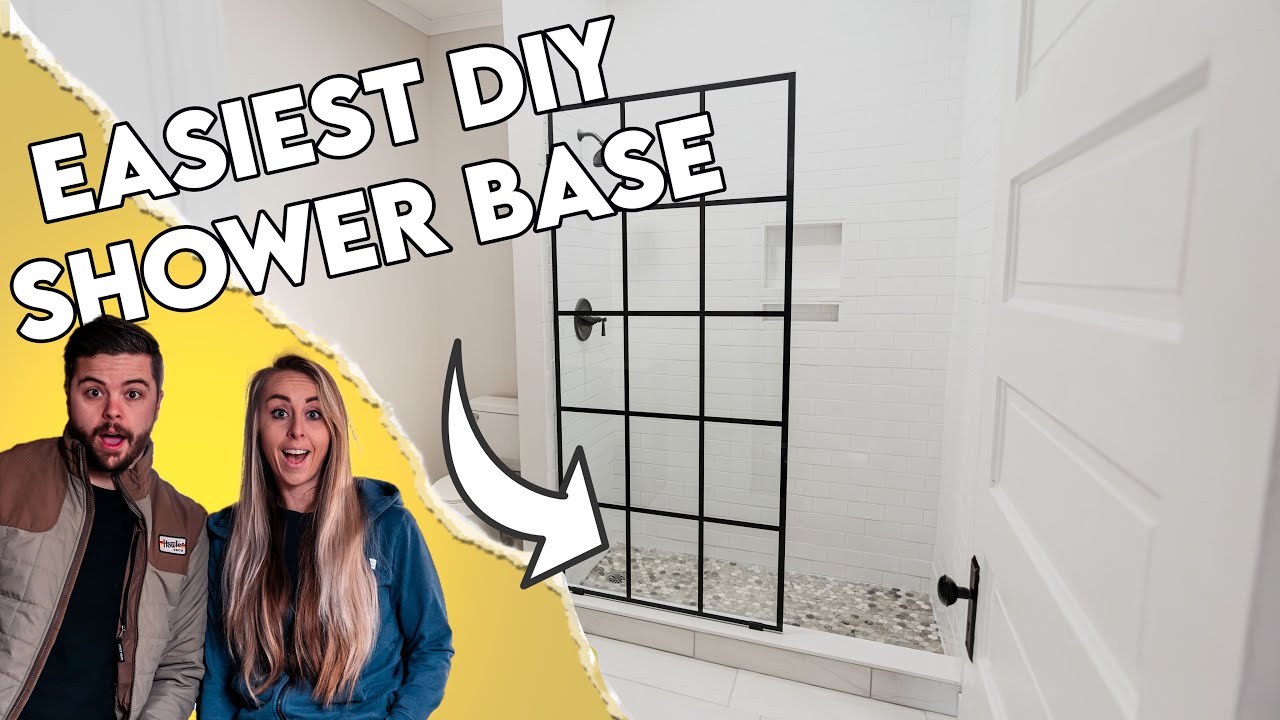 The Easiest Way to Tile A Shower Base! |  DIY Shower Base