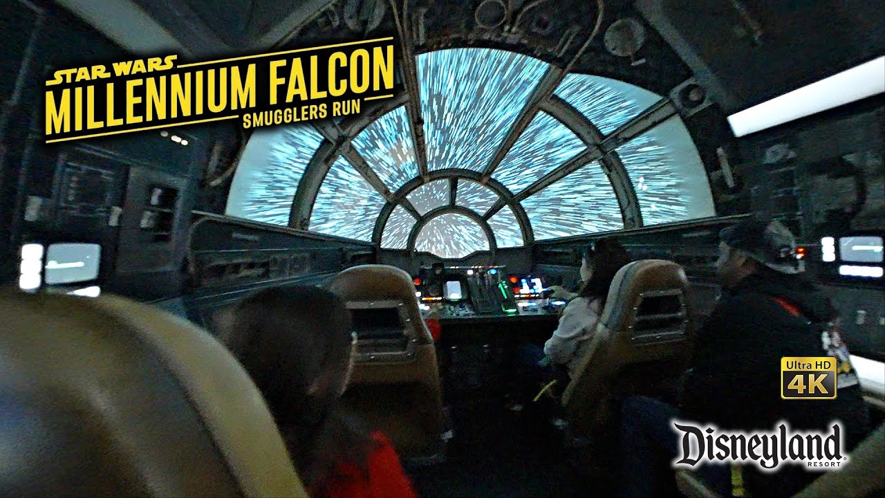 Star Wars Millennium Falcon Smugglers Run On Ride Low Light 4K POV Disneyland  2025 01 11
