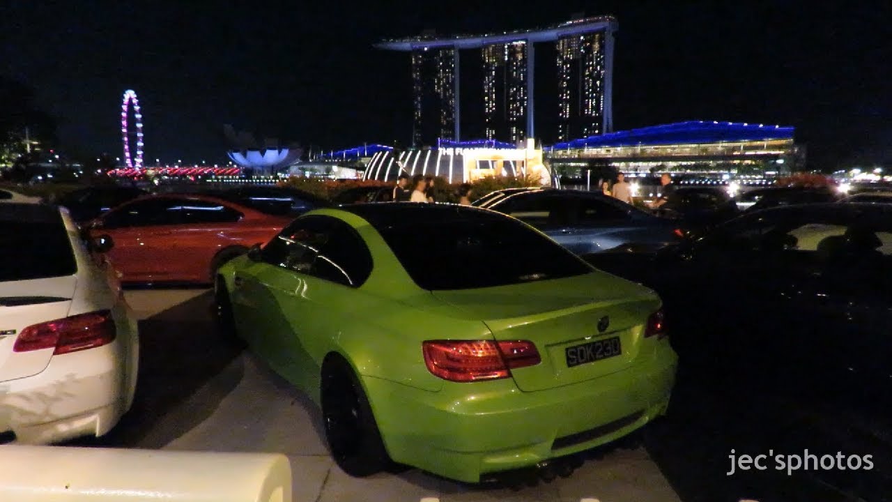 Cars Leaving a BMW M Meet - REVS and CRACKLES!