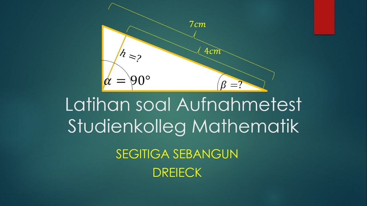 Aufnahmetest Mathematik Studienkolleg [ Geometrie ]