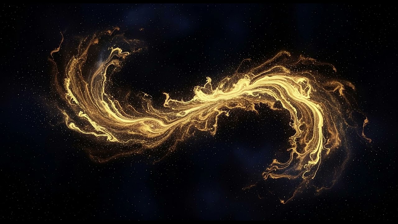 Elegant Golden Flow Art | Premium 4K TV Wallpaper