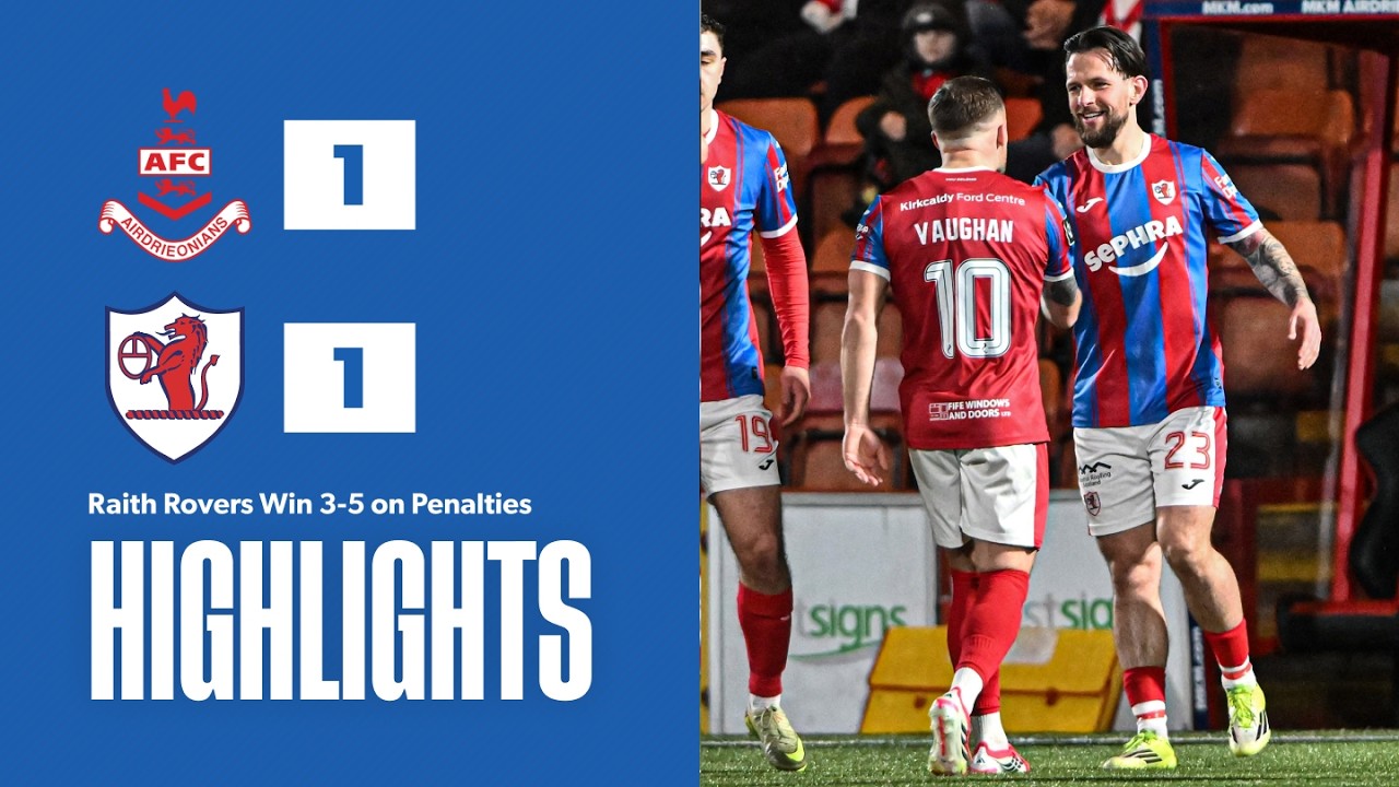 HIGHLIGHTS | Airdrieonians 1-1 Raith Rovers (3-5 on pens) | 25/02/26