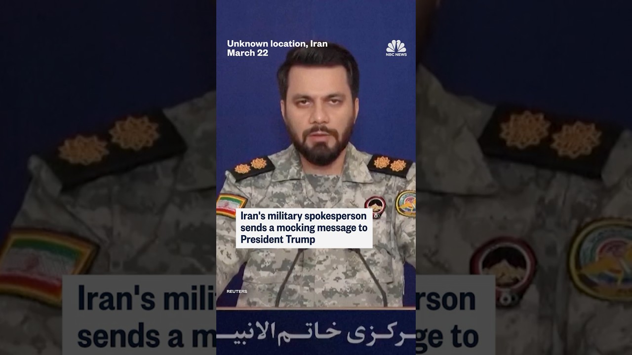 Iran's military spokesperson sends a mocking message to President Trump