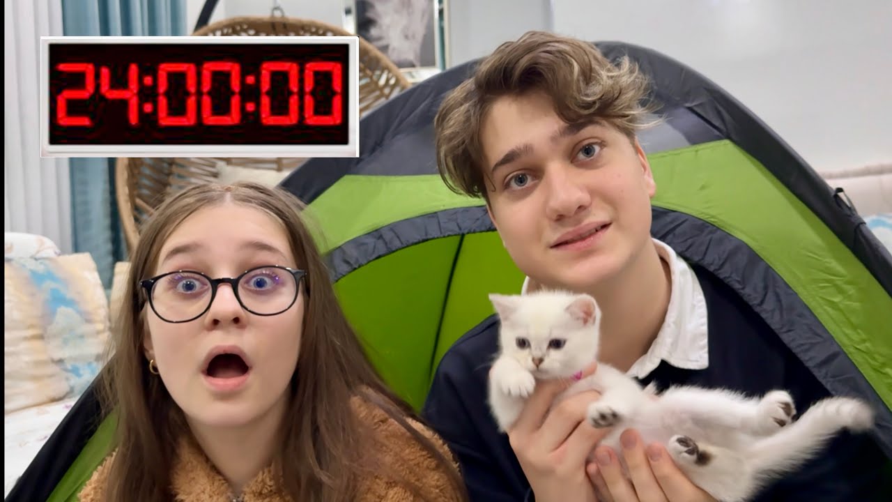 KEDİMİZLE 24 SAAT ÇADIR'DA KALDIK SON ÇIKAN KAZANIR! @ElifSuruucu