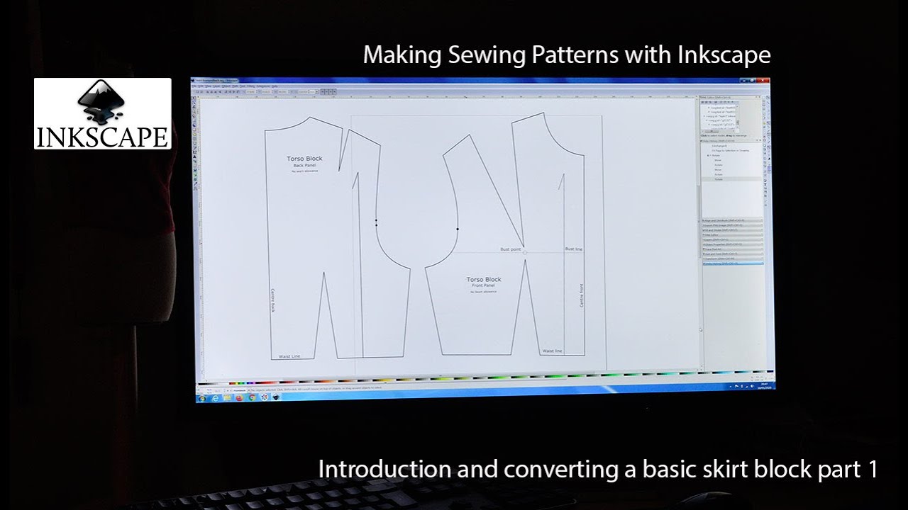 Introduction to making digital sewing patterns with Inkscape Part 1