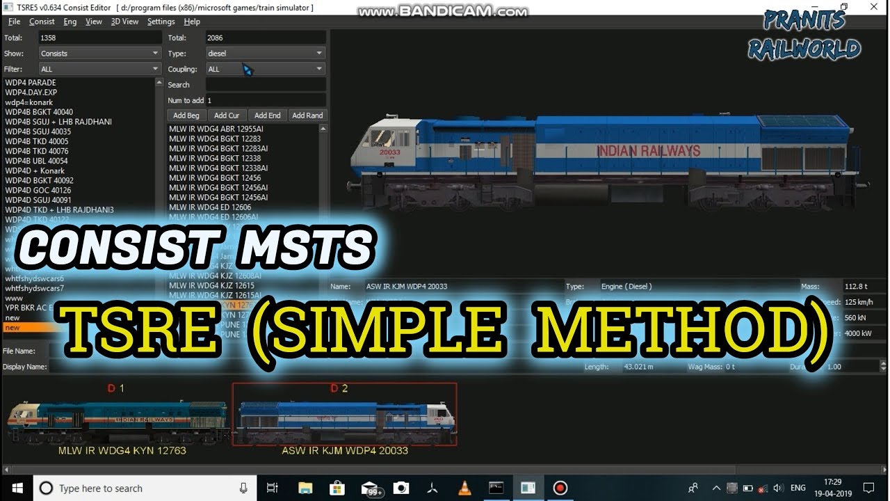 HOW TO EDIT/BUILD CONSIST in TSRE | MSTS
