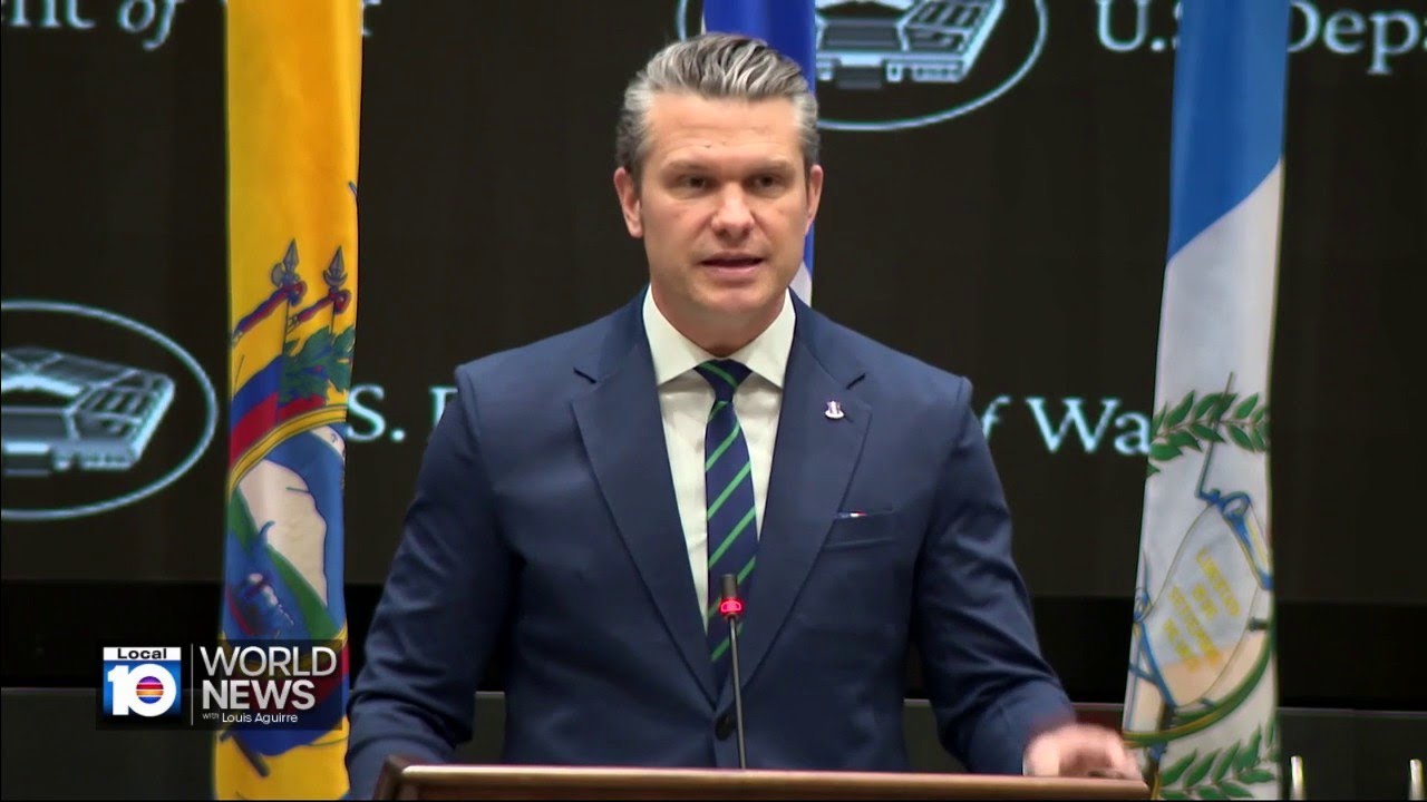 Hegseth urges Latin American allies to go on offense against drug cartels Expand Autoplay Image