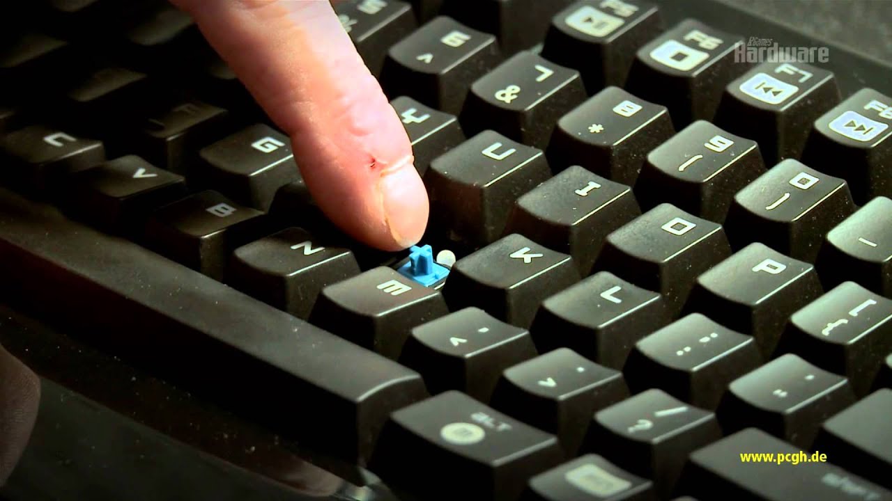 Soundtest Cherry MX Switches: Cherry MX Black, Blue, Red, Brown [PCGH.de]