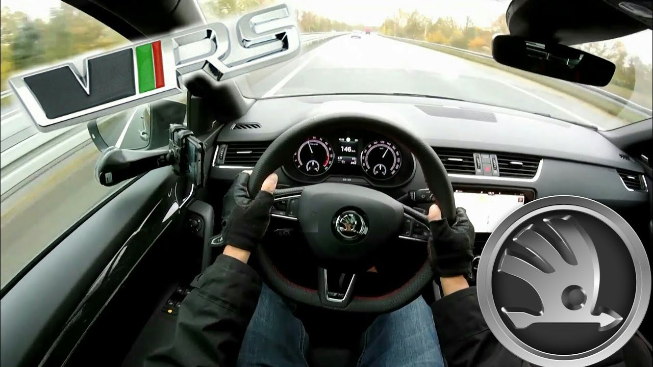 2017 Skoda Octavia RS 2.0 TDI (184 PS) POV Drive AUTOBAHN Beschleunigung & Speed