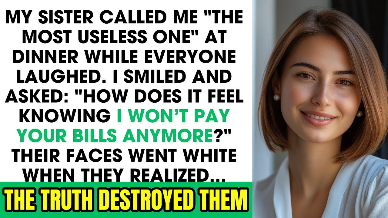 She Called Me “Useless” at Family Dinner — So I Asked One Question That Left Everyone Silent.. and 1