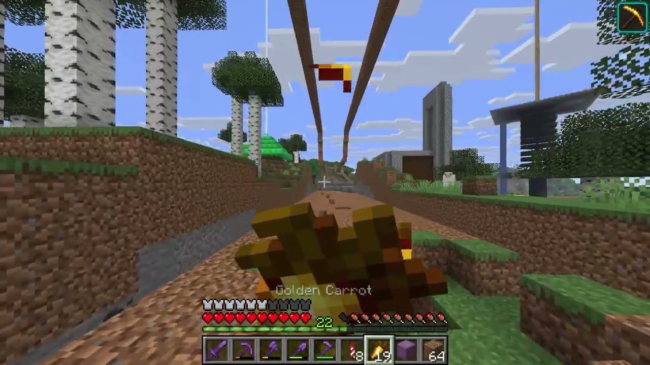 Minecraft Excavating For Big wall build to sleep to