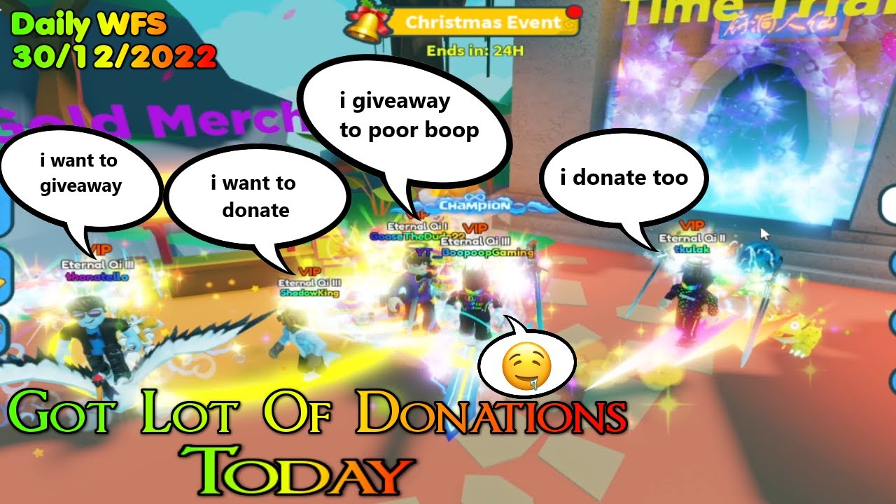 I Got Lot Of Donations Today In Weapon Fighting Simulator Roblox