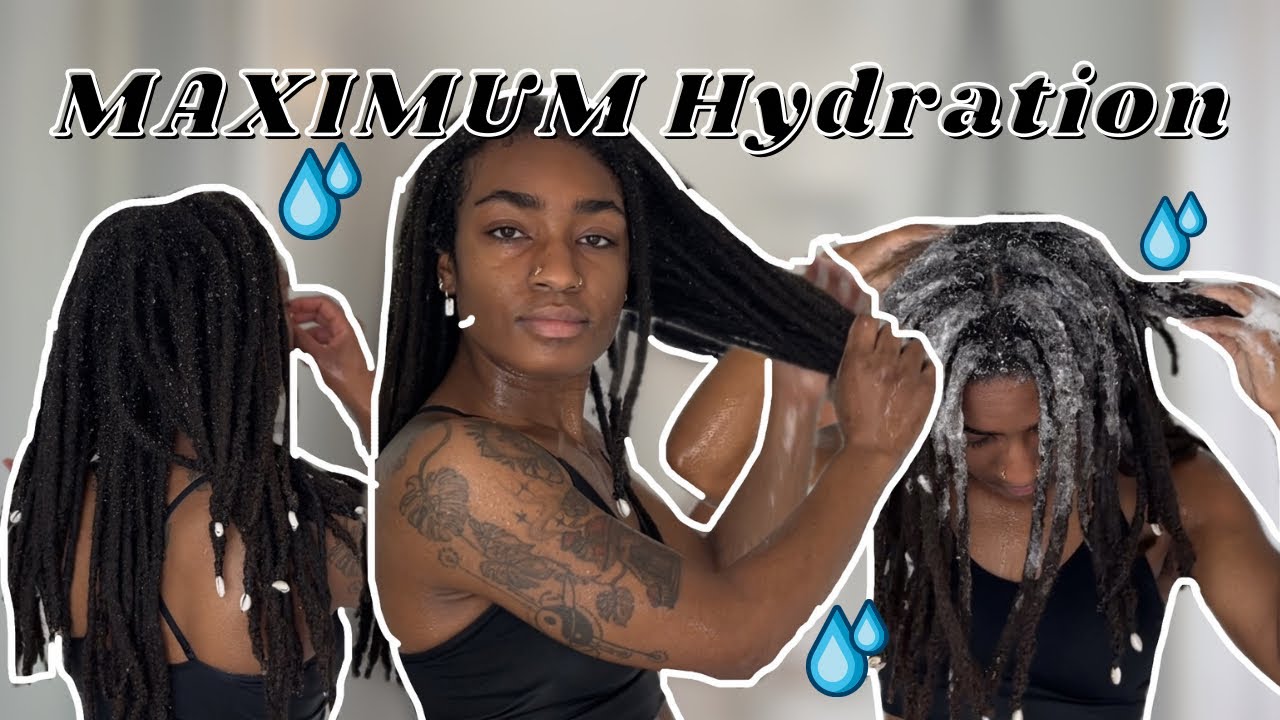 My Secret To ULTIMATE HYDRATION For Semi Freeform Locs | Wash Day 💦 ​⁠​⁠@thehouseofisisco