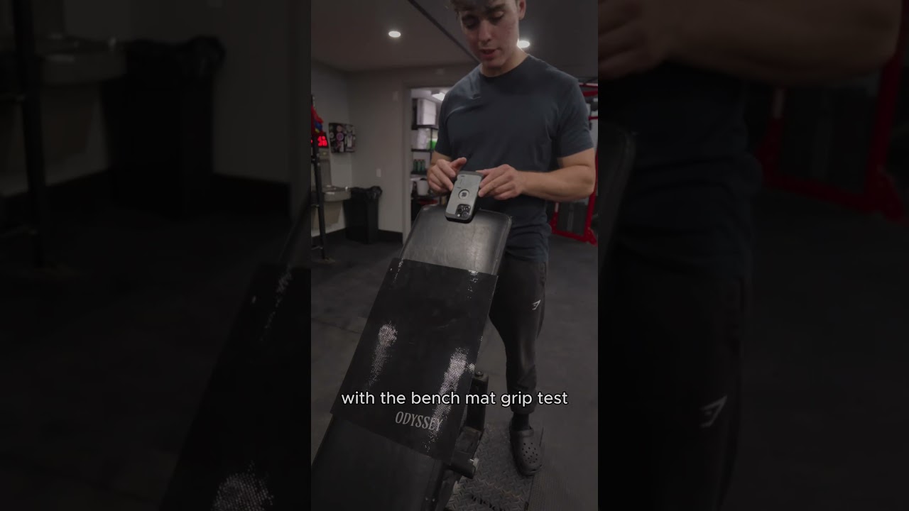 Grip test before vs after bench mat