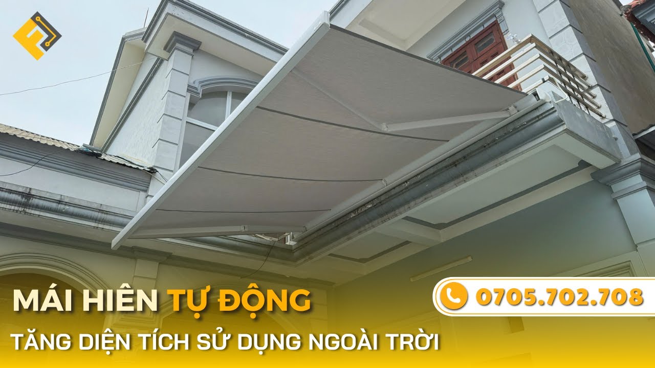 Lắp Đặt Mái Hiên Tự Động - Tăng Diện Tích Sử Dụng Ngoài Trời ✅ Funas