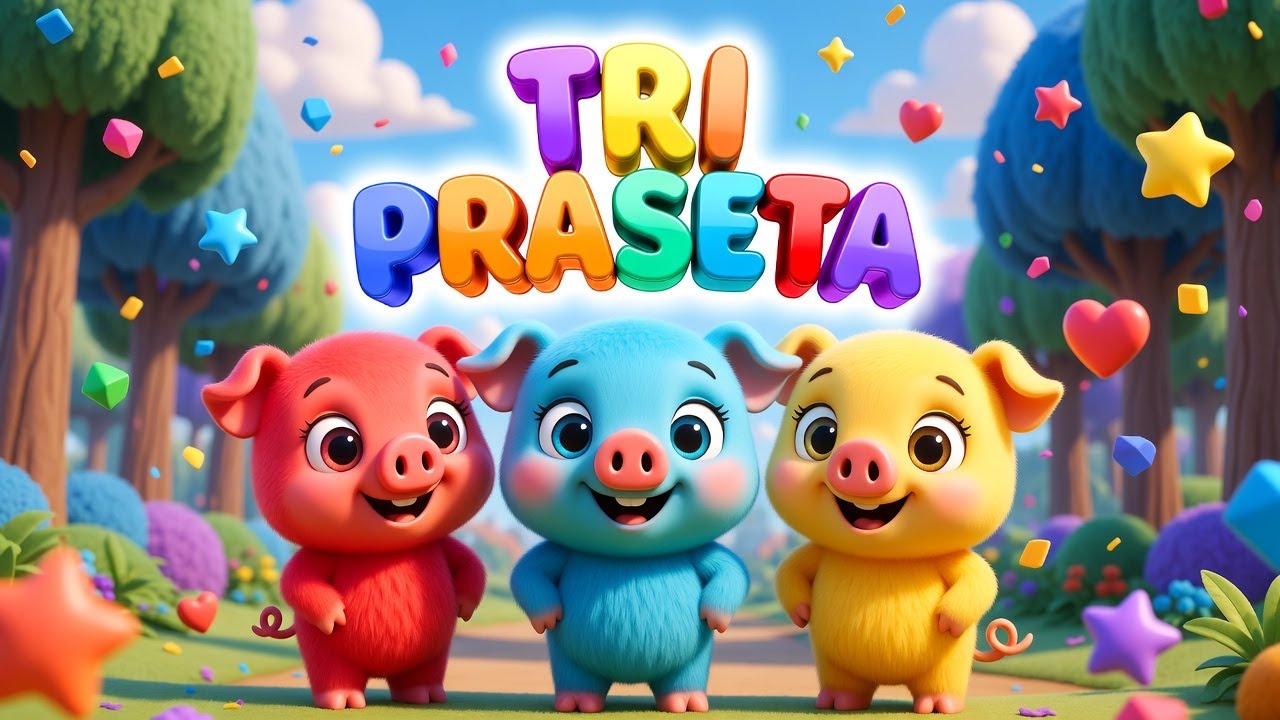 Tri praseta &ndash; Animirana dečja pesmica | Znanje Imanje