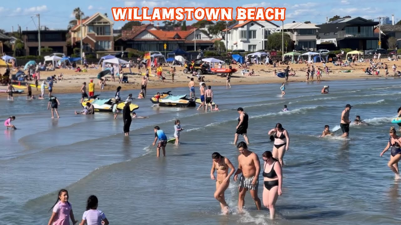 Williamstown Beach 🏝️ Melbourne Australia 🇦🇺 The best place for swimming 🏊‍♂️ 