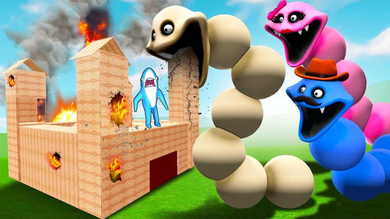 FAMILIA VIERMILOR FLAMANZI VS CASELE DE LEMN ALE LUI DRACULASS! CINE REZISTA MAI TARE?! *EPIC*