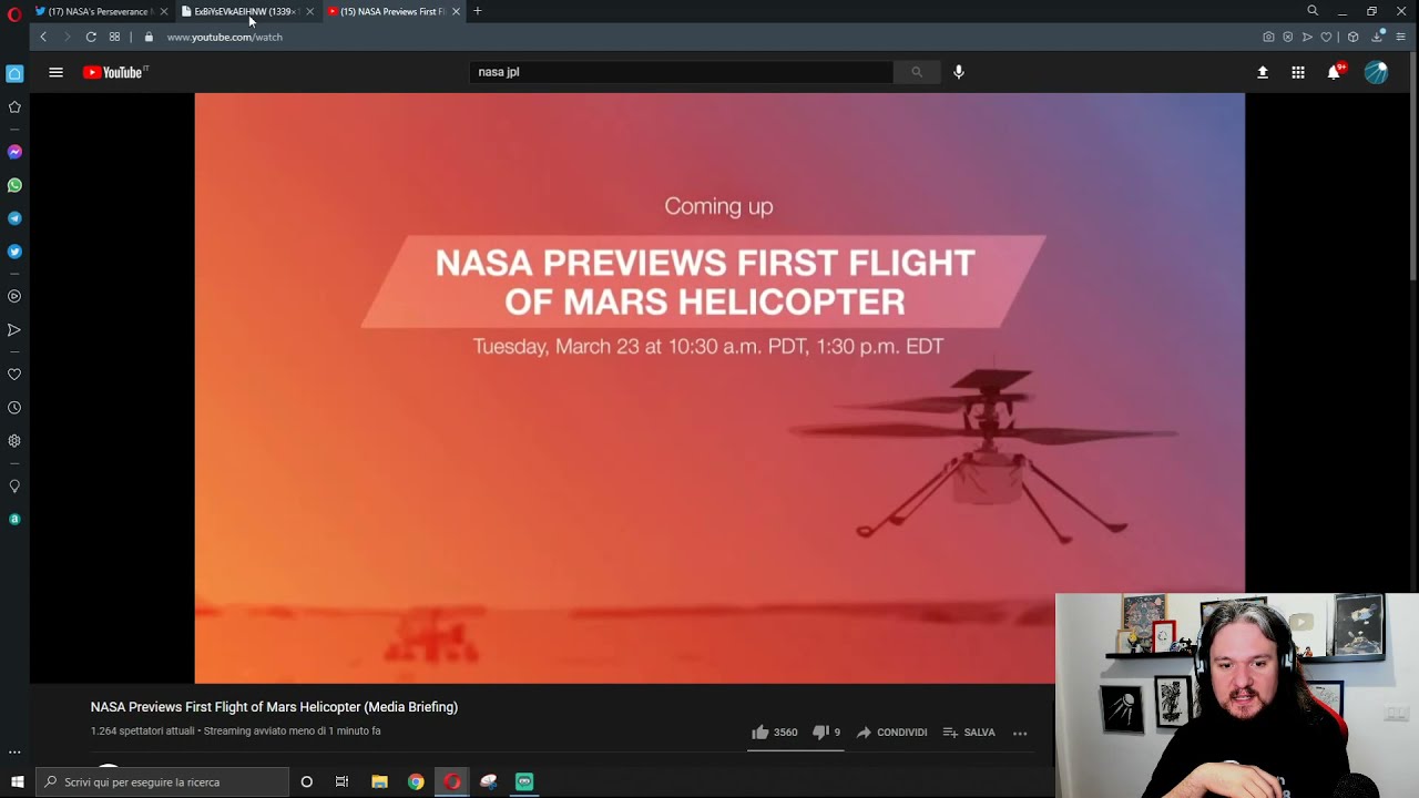 NASA: Conferenza/Update sull'Elicottero Ingenuity su Marte