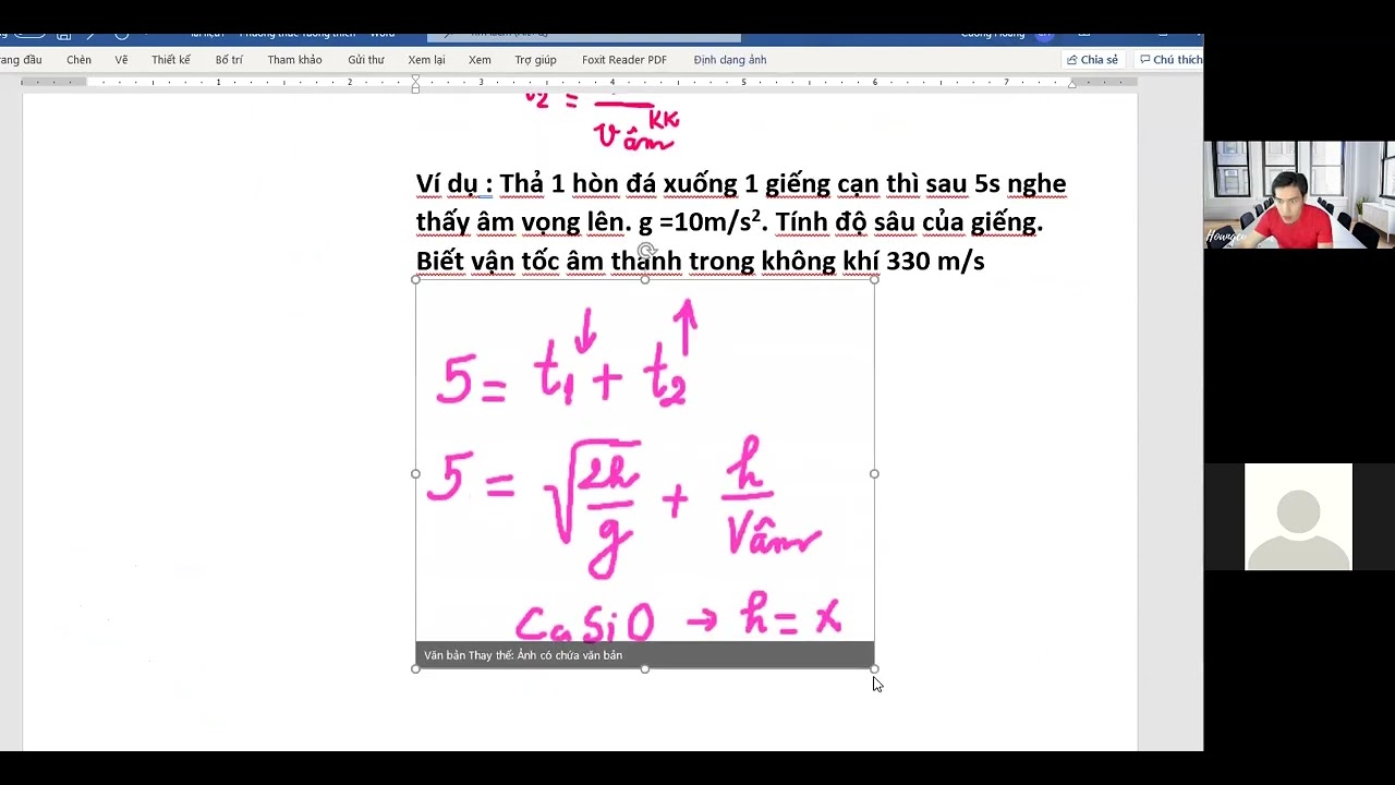 Bài giảng công thức sóng âm