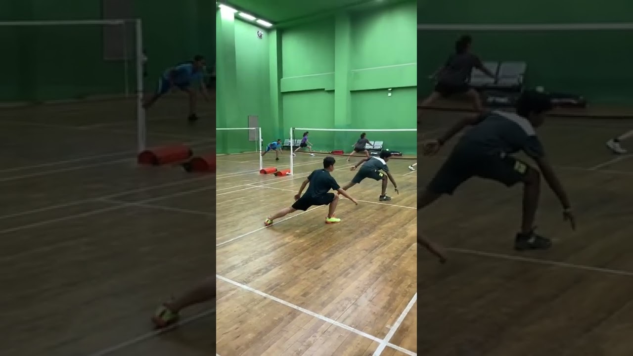 Exercise to improve speed from deep lunge position to rear court 🙌 #badmintontraining
