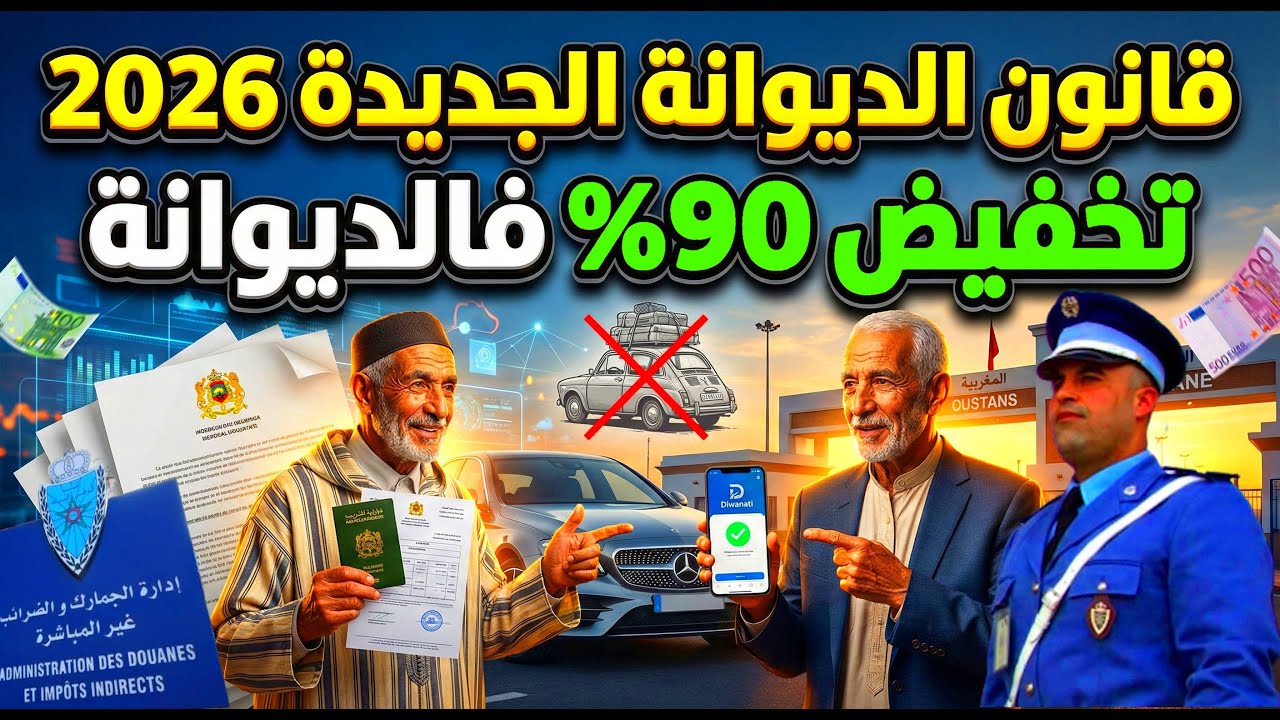 قانون الجمارك المغربي 2026: تخفيض 90% على تعشير السيارات وشروط الاستفادة