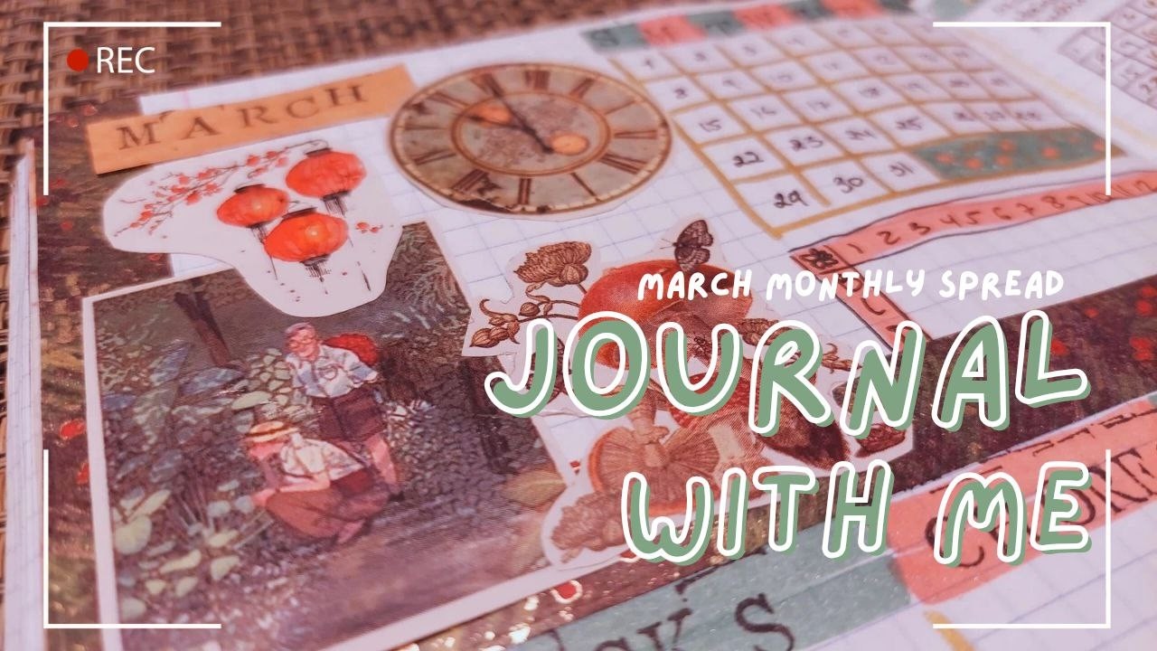 Journal with Me | Monthly GOBLINCORE Bujo Spread | Rain Ambience