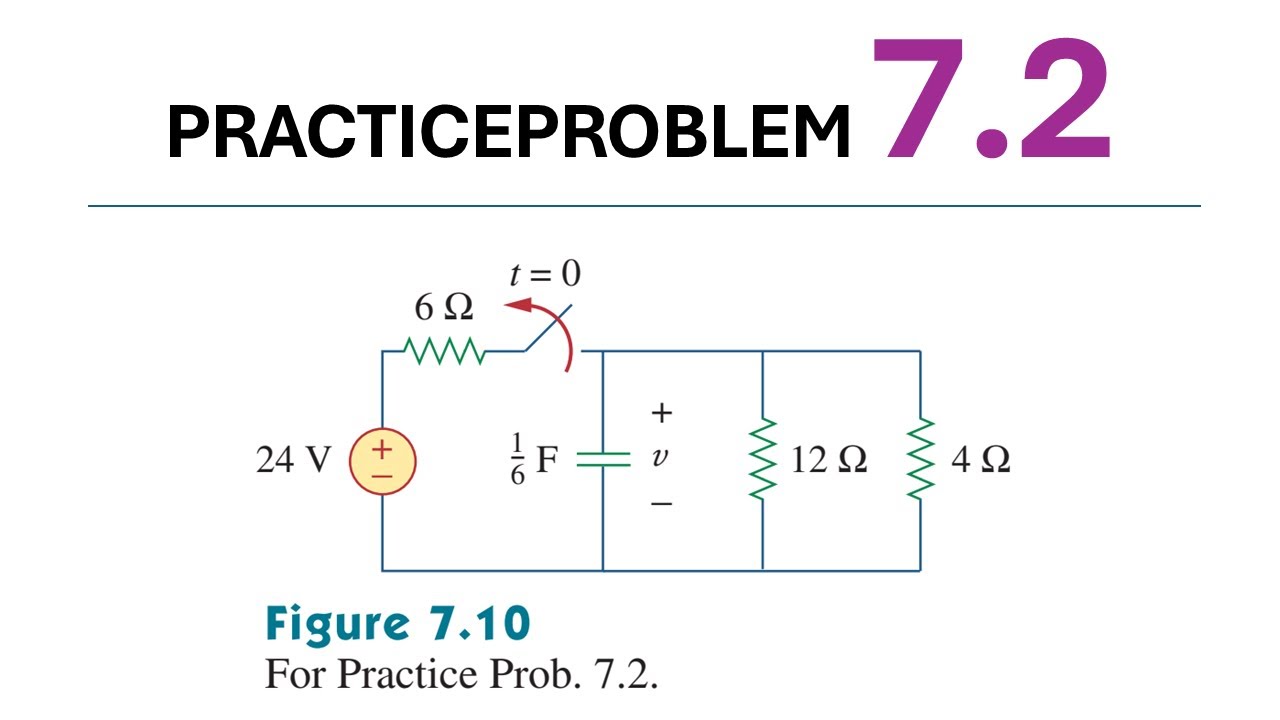 Practice Problem 7.2 Fundamental of Electric Circuits (Sadiku) 5th Ed - RC Circuit Analysis