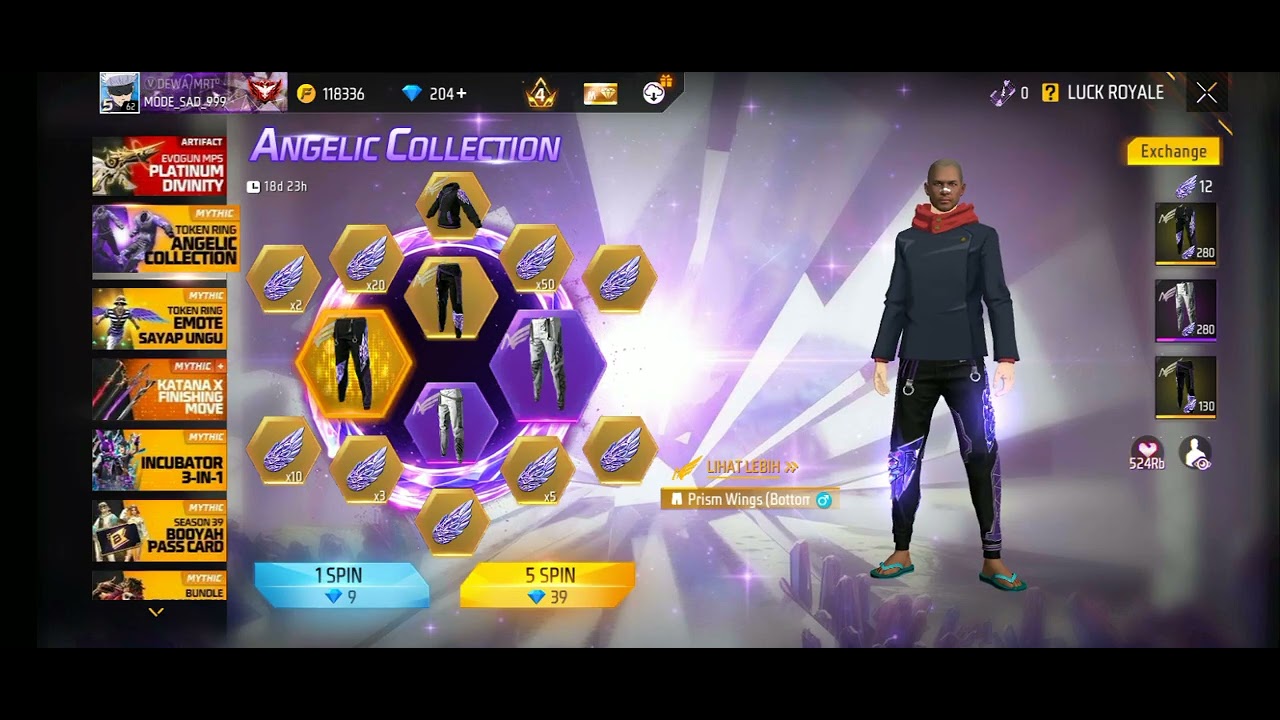 SPIN ANGEL UNGU 200 DM DAPAT ???