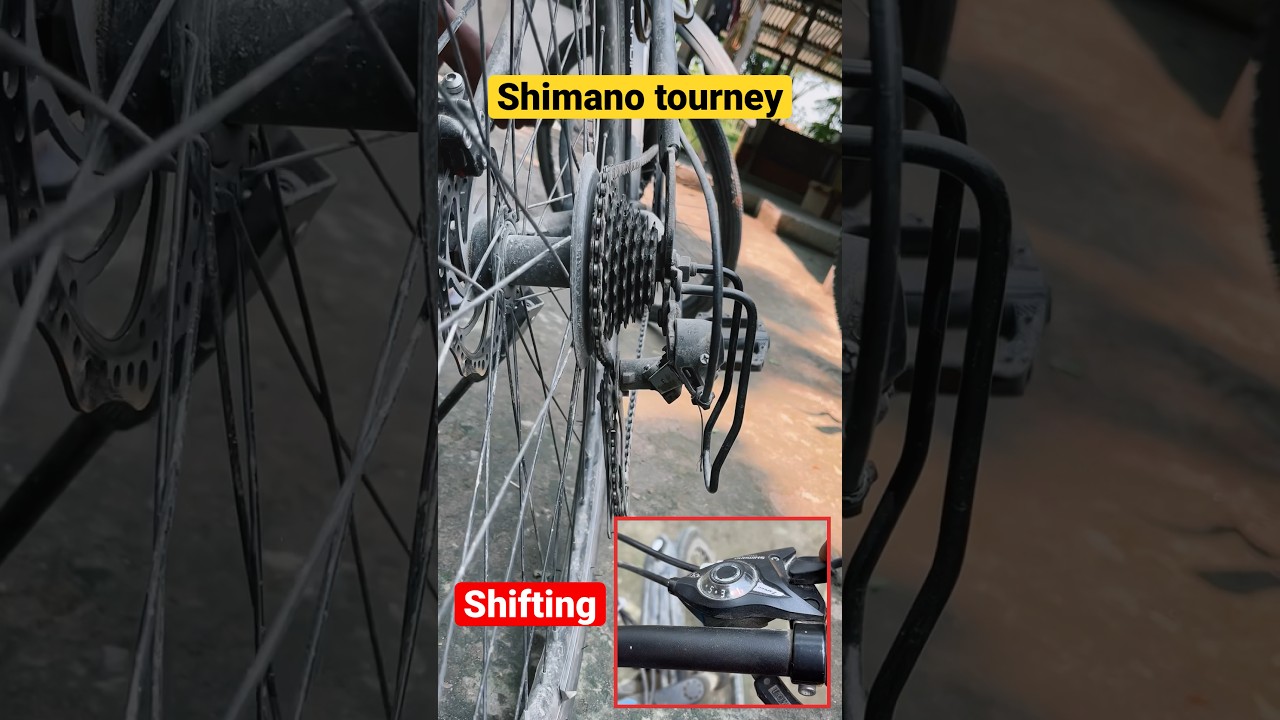 Shimano tourney gear shifting || cycle gear shifting 🔥🔥 #cycle #cycling #gear #shorts #cyclinggear
