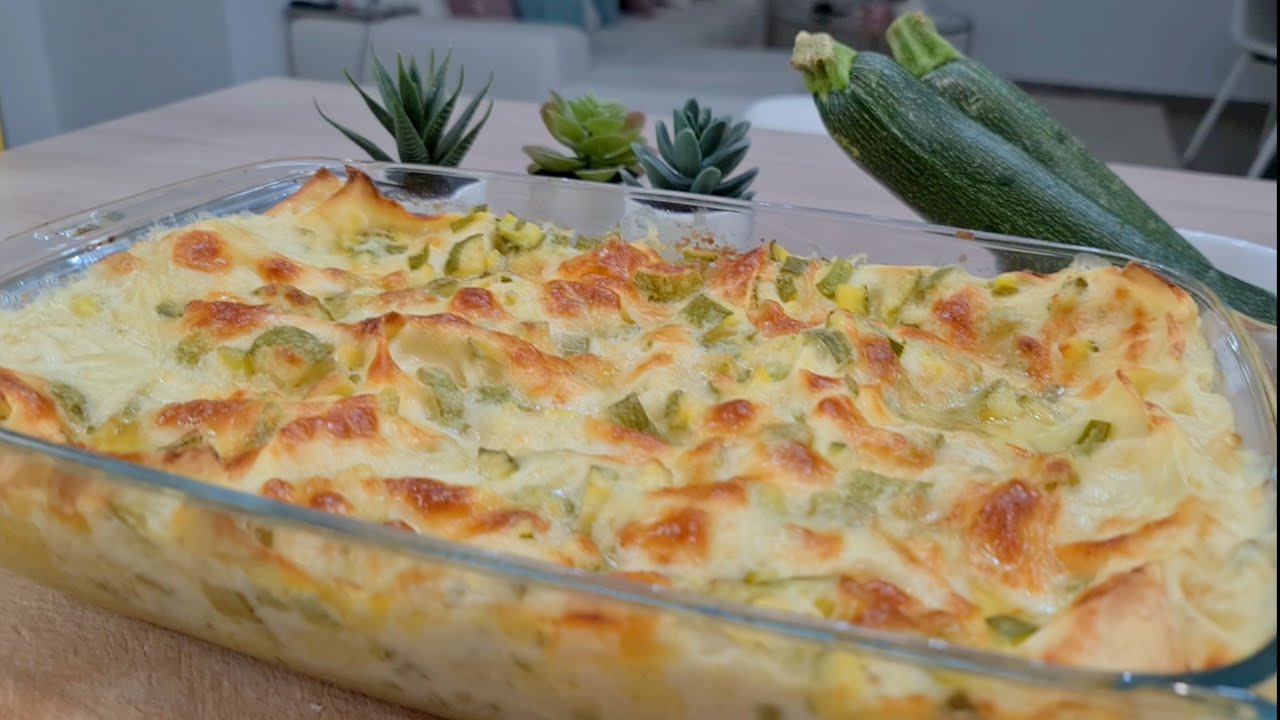 Белая лазанья с кабачками тает во рту - никогда не ел такой вкусной и легкой лазаньи - легкий рецепт