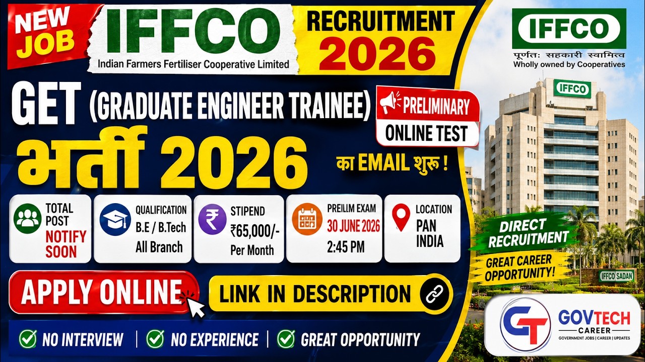🚨 IFFCO GET 2026 | Online Test Email Receiving Started! 😲 | Selection Process + Pattern Explained