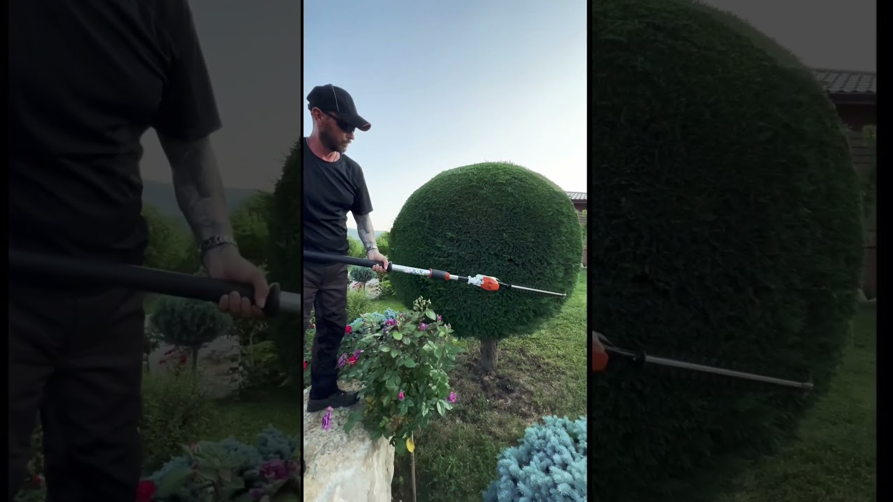 Stihl Hla 86 telescopic hedge trimmer. #stihlpower #stihl #stihlusa #tools