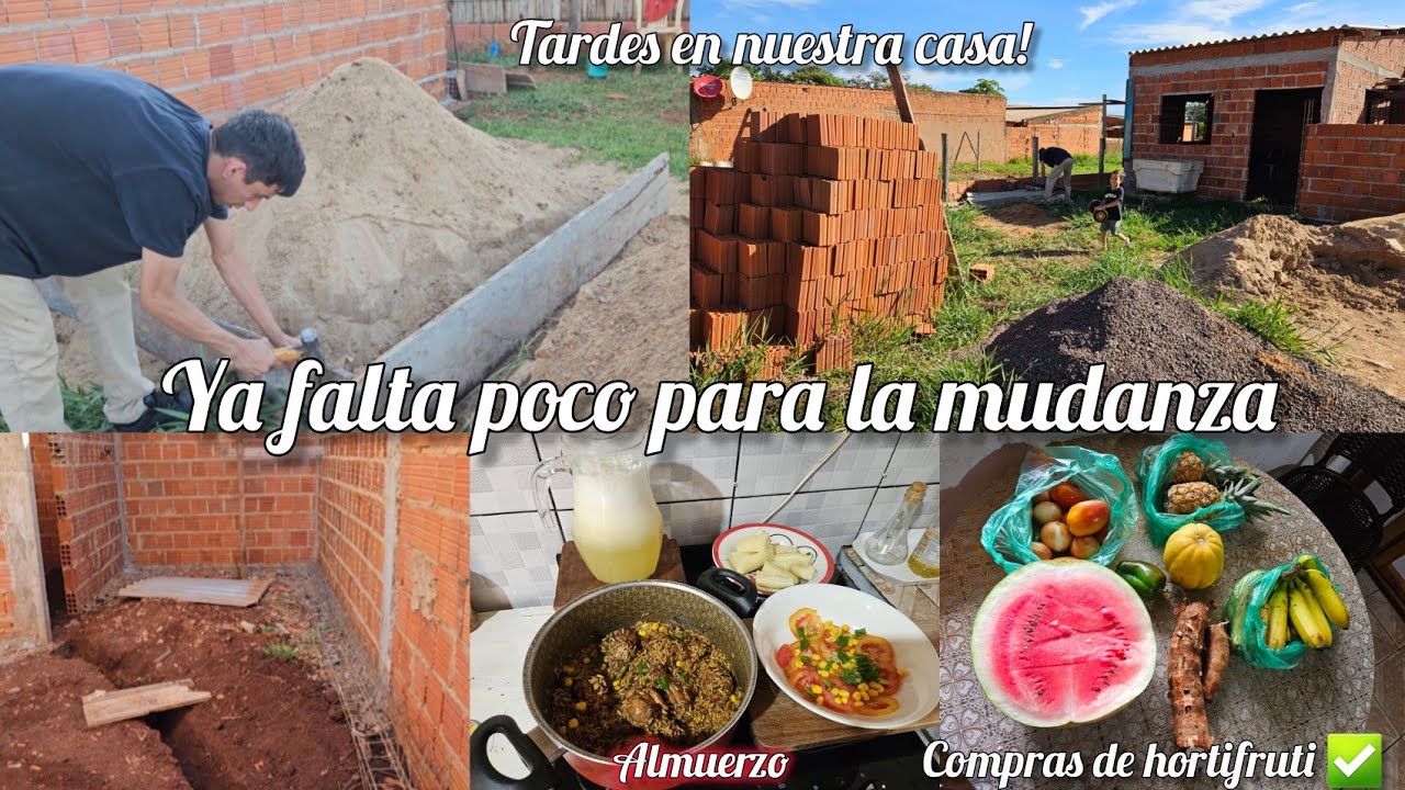 TARDES EN NUESTRA 🏡/QUE FALTA PARA MUDARNOS/HORTIFRUTI/ALMUERZO 🥰