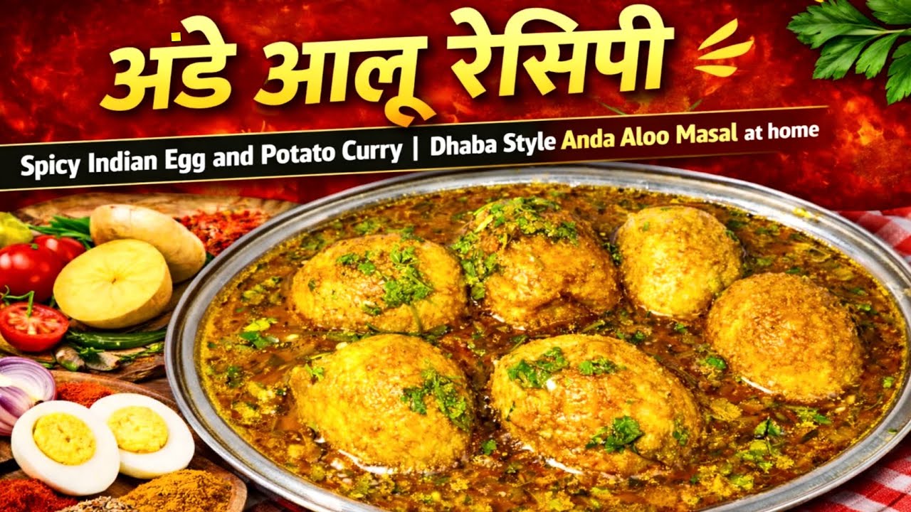Ande Aalu Recipe | Spicy Dhaba Style Egg and Potato Curry | Easy Anda Aloo Masala at Home