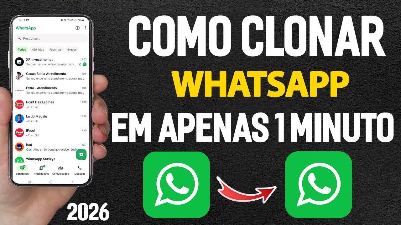 Como CLONAR Whatsapp só com o número sem notificação ATUALIZADO 2026 (no seu próprio celular)