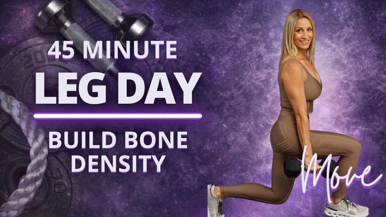 45 Minute Muscle & Bone Leg Day | Strength + Plyometrics | Build Bone Density After 50!